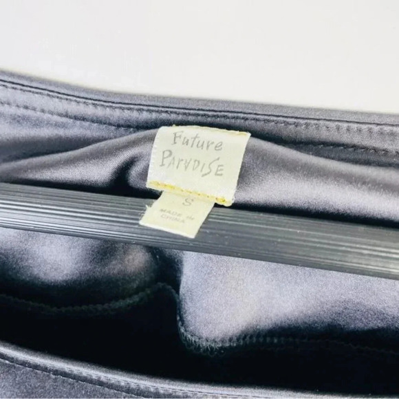 FUTURE PARADISE Gray Silk Tunic Top Size Small - Picture 6 of 6